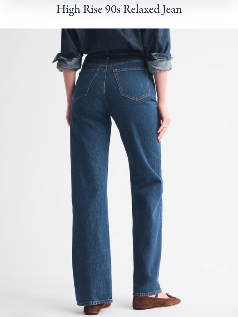 Abercrombie & Fitch High-Rise the ‘90s Relaxed Jeans - Dark Blue 32/14s like New